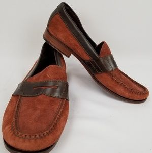 Cole Haan Red Suede Slip on Dress Shoes Size 10